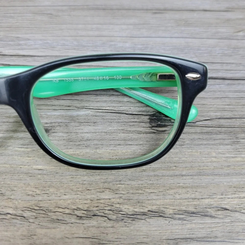 Ray-Ban Eyeglass Frames RB1555 Wayfarer 3580 Black Green Kids 45-15-125